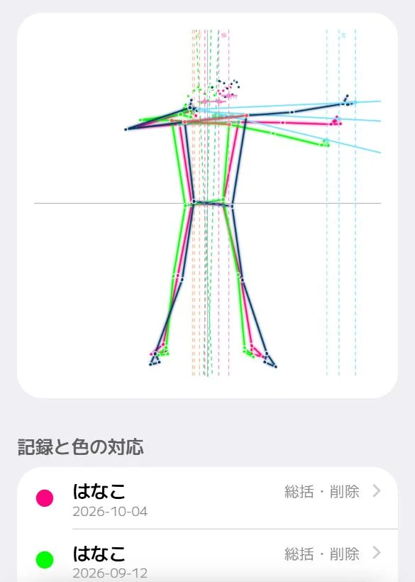射形の比較画面